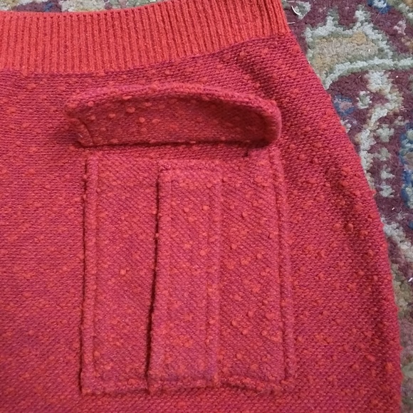 Anthropologie Moth Burnt Orange Textured Skirt - Picture 4 of 8